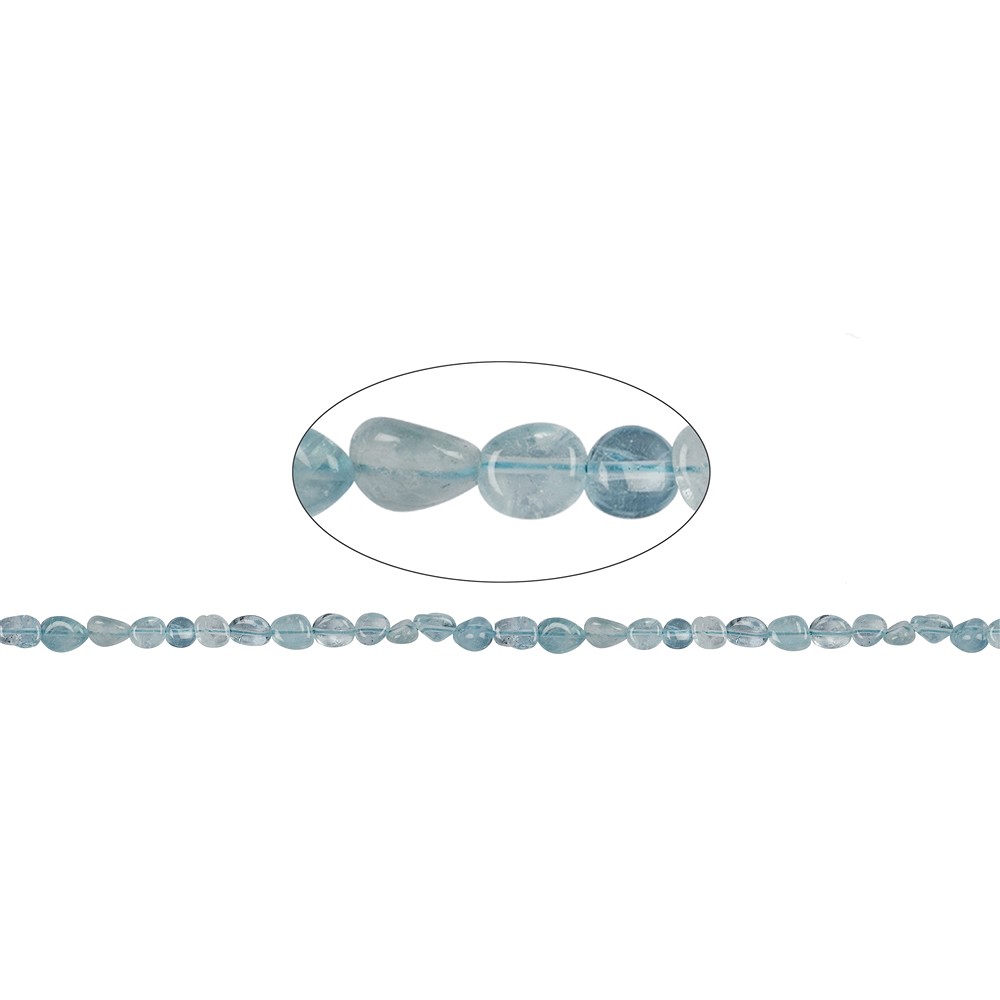 Strang Nuggets, Aquamarin AA, 07-09mm (39cm) | Edelsteine, Heilsteine & Schmuck
