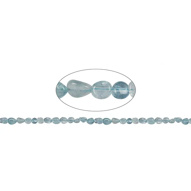Strang Nuggets, Aquamarin AA, 07-09mm (39cm) | Edelsteine, Heilsteine & Schmuck