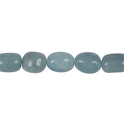 140220604620 Rang de colliers Nuggets, Aigue-marine, 13-18 x 10-14mm | Marco Schreier