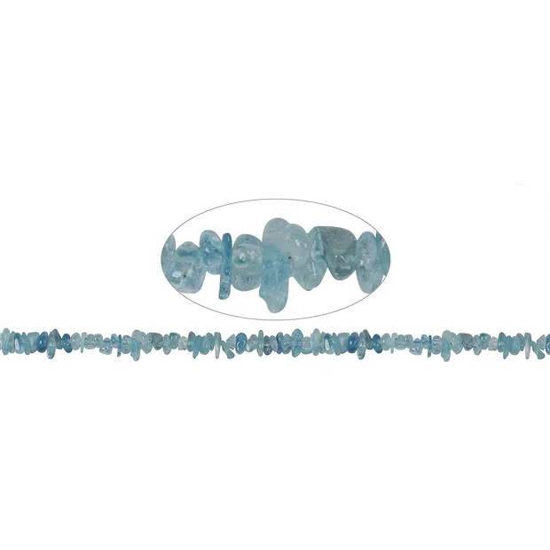 Strand of nuggets, Aquamarine AA, 05 x 08mm | wholesaler gems & healing stones