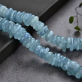 Rang de colliers, Aigue-marine (bleu), 03-05 x 12-15mm | Marco Schreier
