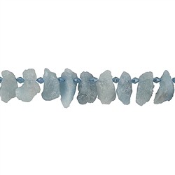140220623201 Rang de colliers Nuggets, Aigue-marine, 07-12 x 15-20mm (39cm) | Marco Schreier
