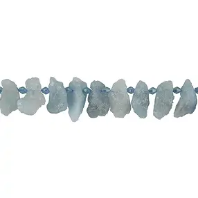 Filo di pepite, Acquamarina, 07-12 x 15-20 mm (39 cm) | Marco Schreier