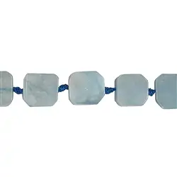 140220624422 Freeform cuboid strand, Aquamarine, 12-14 x 12-14mm (39cm) | Marco Schreier