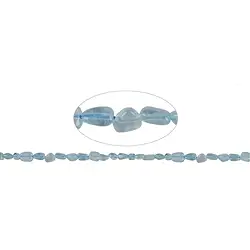 140220624522 Tiras de pepitas, Aguamarina, AA, 04-09mm (38cm) | Marco Schreier