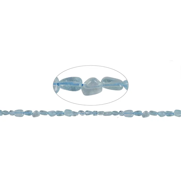 Strand of nuggets, Aquamarine, AA, 04-09mm (38cm) | Marco Schreier
