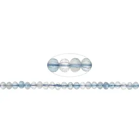 Strang Button/Laterne, Aquamarin A, 03 x 04mm, facettiert | Marco Schreier
