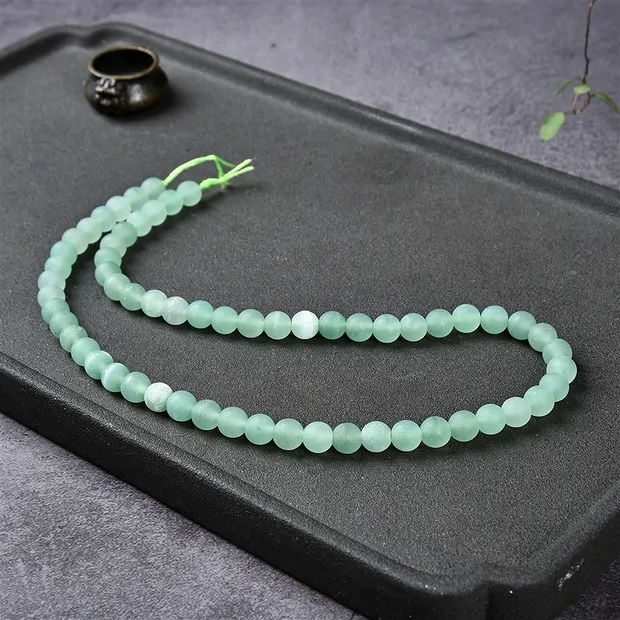 Strang Kugeln, Aventurin, matt, 06mm | Schreier Edelsteine, Heilsteine & Schmuck