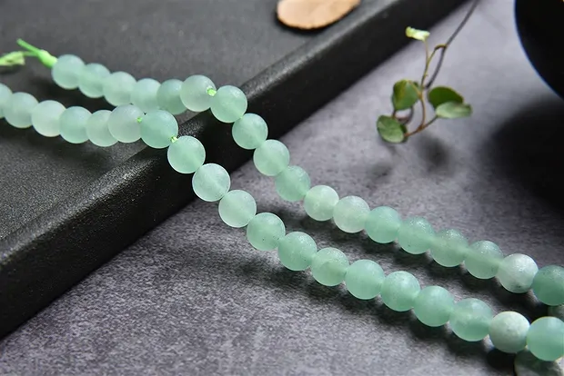 Rang de collier boules, Aventurine, mat, 06mm | Marco Schreier