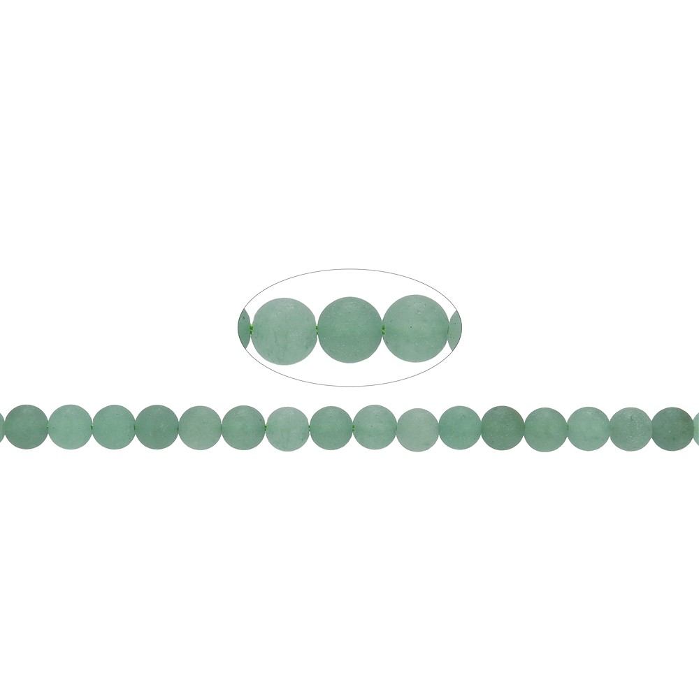 Filo di perline, avventurina, opaco, 06 mm | grossista gemme e pietre curative
