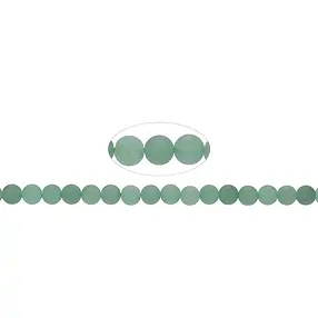 Strang Kugeln, Aventurin, matt, 06mm | Schreier Edelsteine, Heilsteine & Schmuck