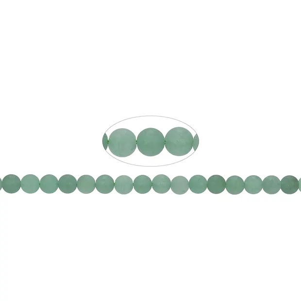 Strang Kugeln, Aventurin, matt, 06mm | Schreier Edelsteine, Heilsteine & Schmuck