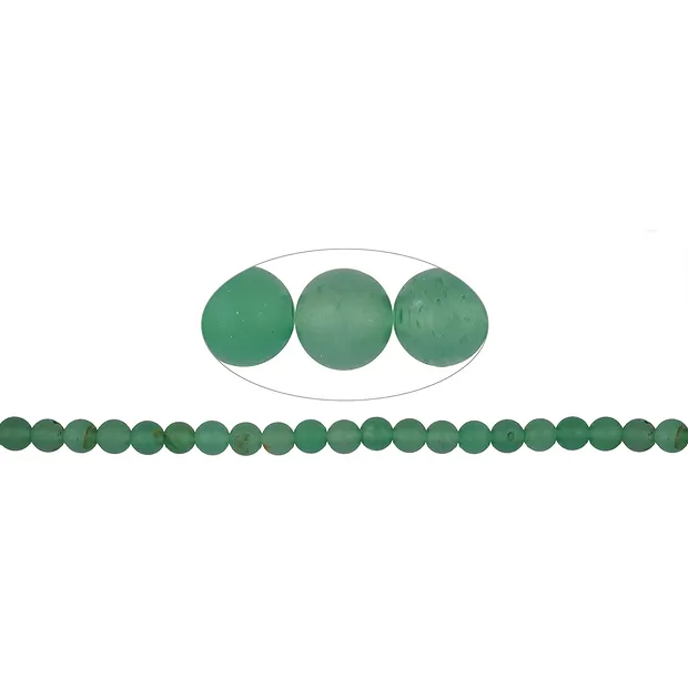 Strang Kugeln, Aventurin, matt, 08mm | Schreier Edelsteine, Heilsteine & Schmuck