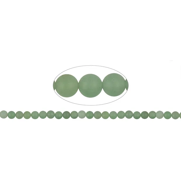 Rang de collier boules, Aventurine, 08mm | Marco Schreier