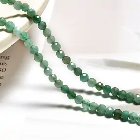 String Beads, Aventurine (star aventurine), faceted, 04mm (39cm) | Marco Schreier