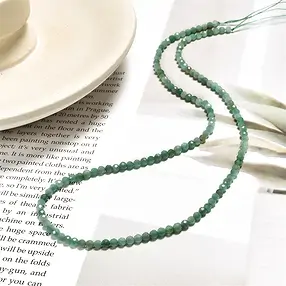 String Beads, Aventurine (star aventurine), faceted, 04mm (39cm) | Marco Schreier