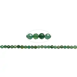 140310101622 Rang de collier boules, Aventurine (aventurine étoilée), à facettes, 04mm (39cm) | Marco Schreier
