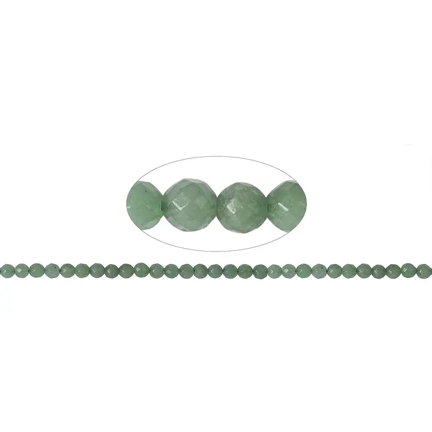 Strang Kugeln, Aventurin, facettiert, 07-08mm | Edelsteine, Heilsteine & Schmuck
