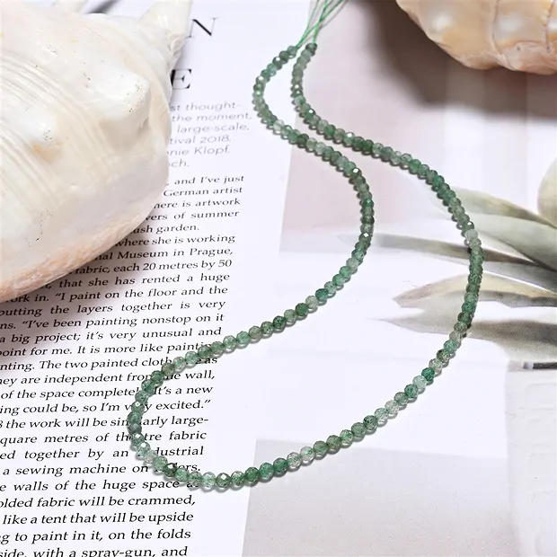 Strang Kugeln, Aventurin (transparent), 03mm, facettiert (39cm) | Marco Schreier