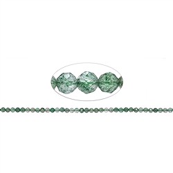 140310103623 Strang Kugeln, Aventurin (transparent), 03mm, facettiert (39cm) | Marco Schreier