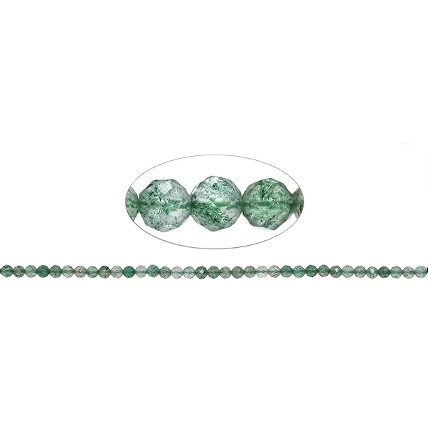 Strang Kugeln, Aventurin (transparent), 03mm, facettiert (39cm) | Marco Schreier