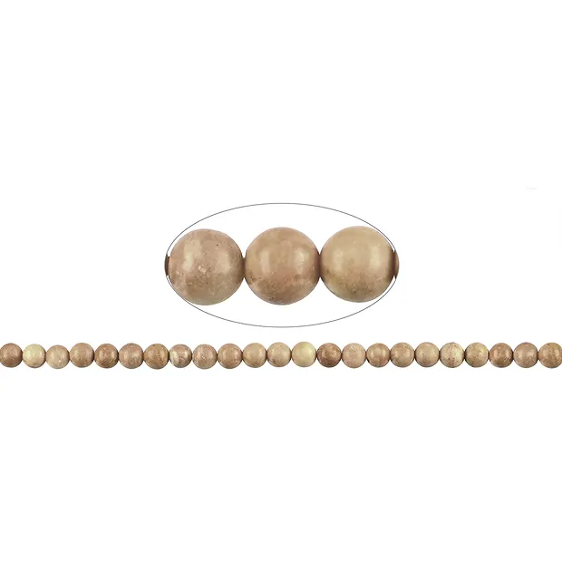 Rang de collier boules, Baryte (clair), 06mm | Marco Schreier