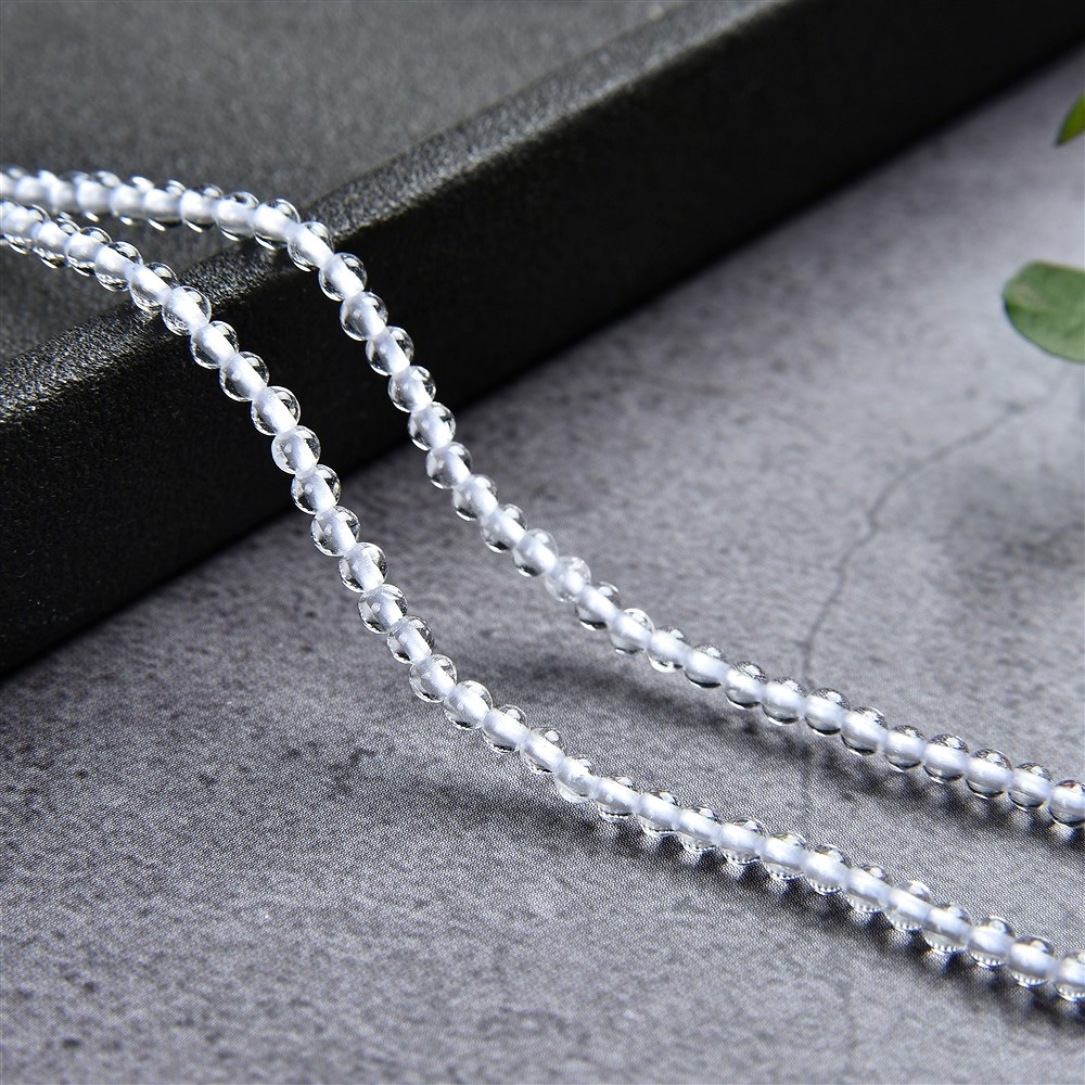 Filo di perline, Cristallo di rocca, 02 mm | grossista gemme e pietre curative