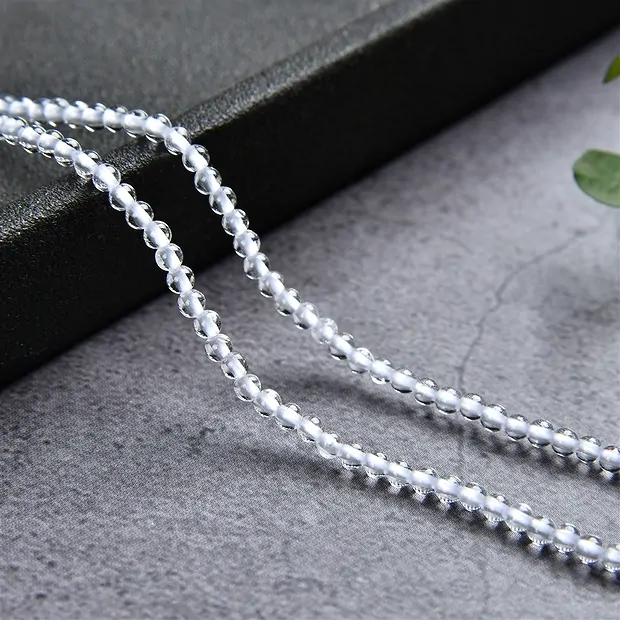 String Beads, Rock Crystal, 02mm | wholesaler gems, healing stones & jewelry