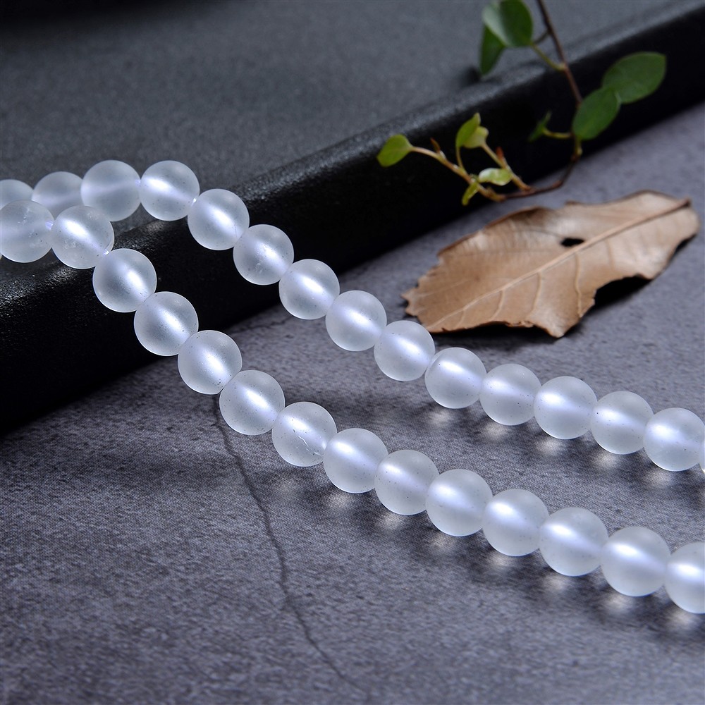 Cuentas preciosas, Cristal de roca, mate, 06mm | Marco Schreier