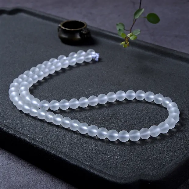 String Beads, Rock Crystal, matt, 06mm | Schreier gems, healing stones & jewelry