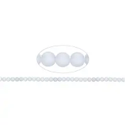 140350100510 Rang de collier boules, Cristal de roche, mat, 06mm | Marco Schreier