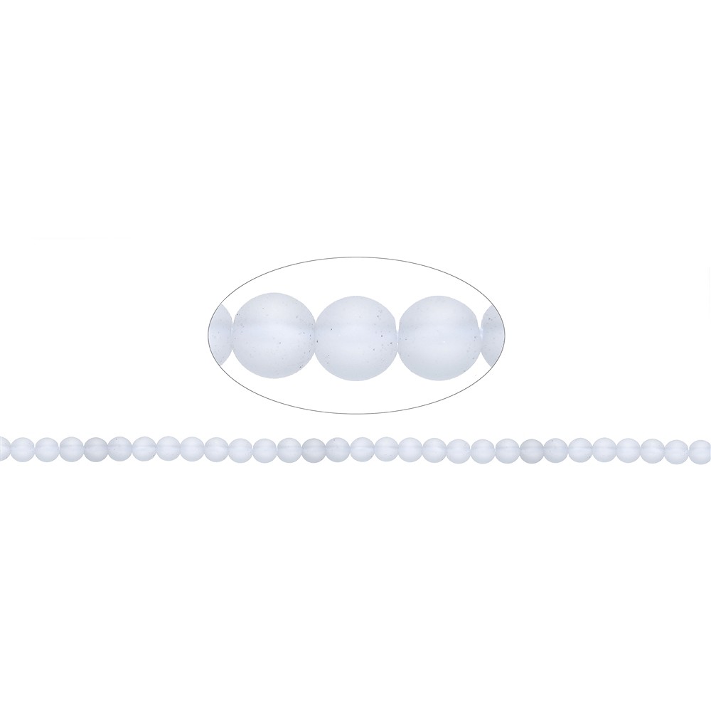 Cuentas preciosas, Cristal de roca, mate, 06mm | Marco Schreier
