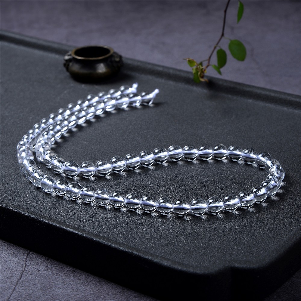 Rang de collier boules, Cristal de roche, 06mm | Marco Schreier