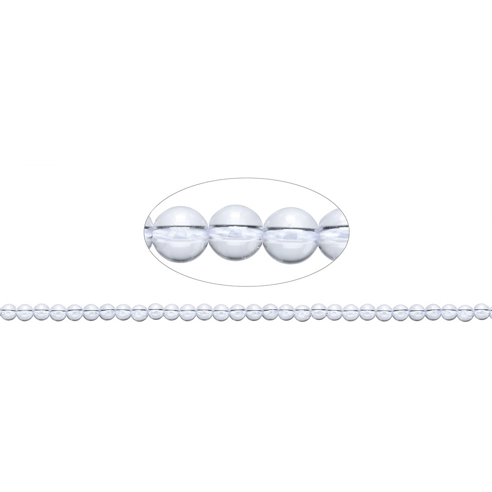 Rang de collier boules, Cristal de roche, 06mm | Marco Schreier