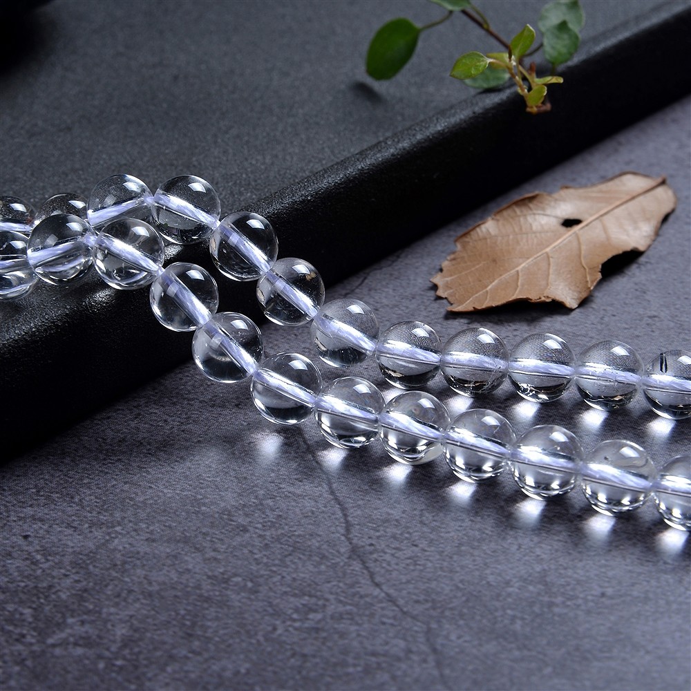Rang de collier boules, Cristal de roche, 08mm | Marco Schreier