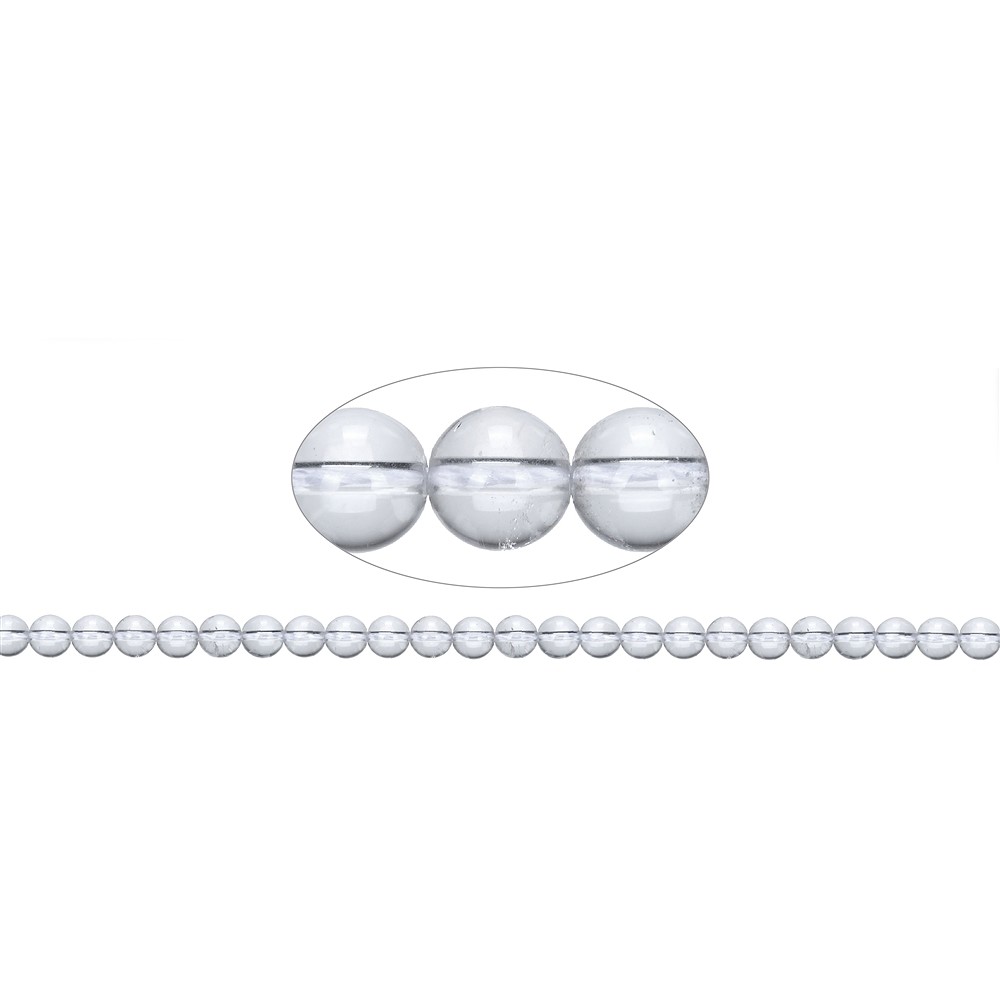Rang de collier boules, Cristal de roche, 08mm | Marco Schreier