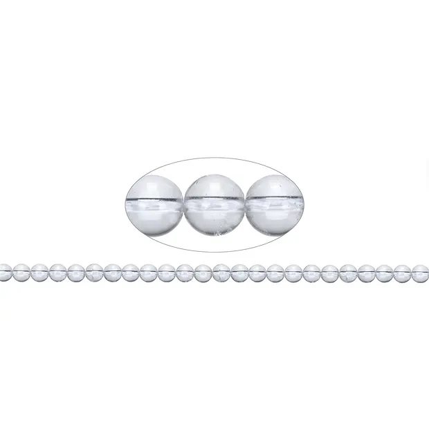 String Beads, Rock Crystal, 08mm | wholesaler gems, healing stones & jewelry