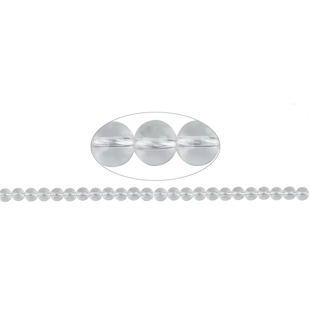 Rang de collier boules, Cristal de roche AA, 08mm | Marco Schreier