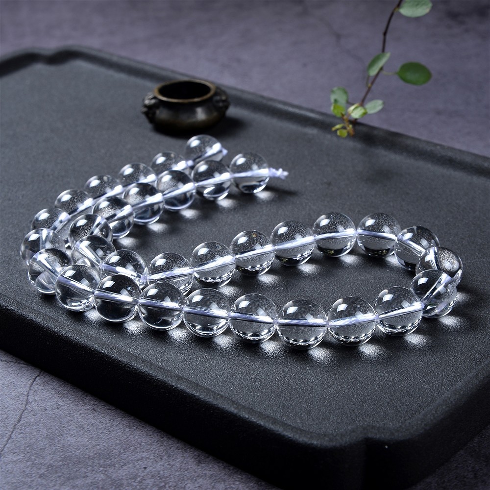 String Beads, Rock Crystal, 12mm | wholesaler gems, healing stones & jewelry