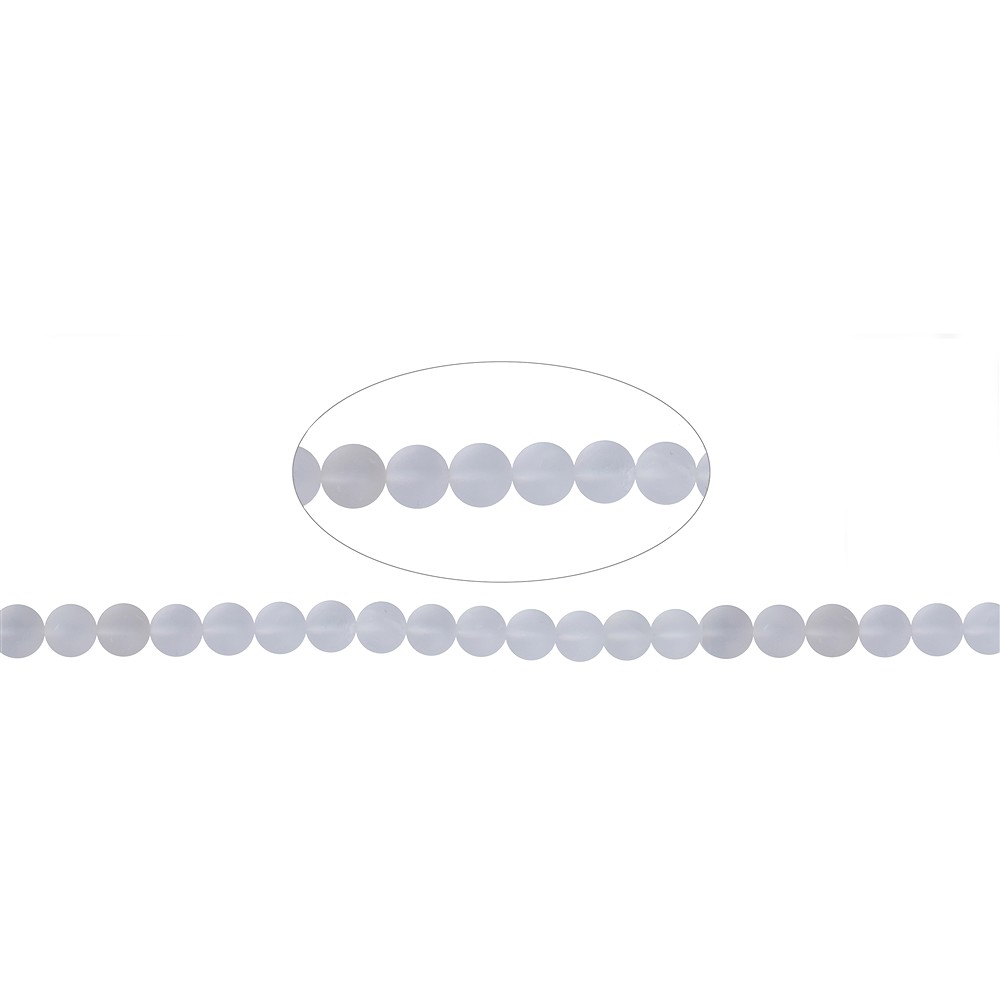 String Beads, Rock Crystal, matt, 16mm | Schreier gems, healing stones & jewelry