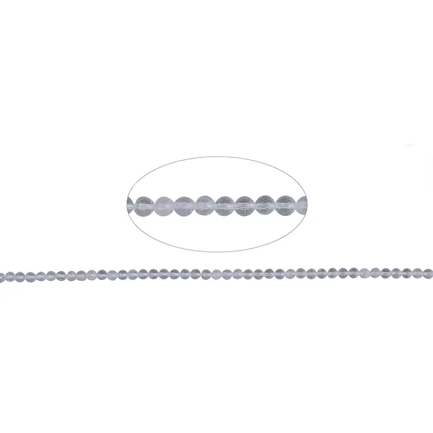 String Beads, Rock Crystal, faceted, 06mm | wholesaler gems & healing stones