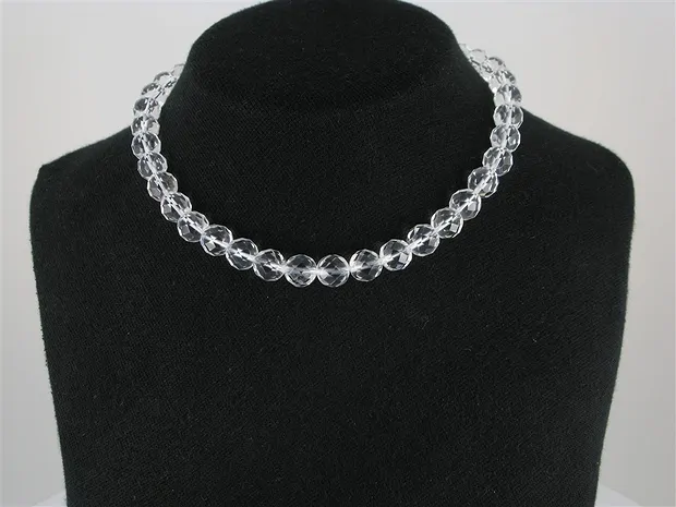 String Beads, Rock Crystal, faceted (32 cut), 10mm | Marco Schreier