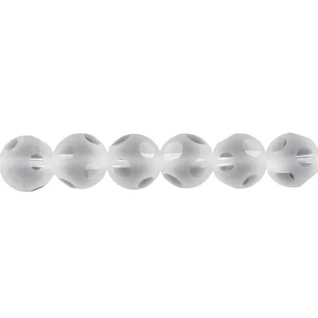 String Beads "Window", Rock Crystal A, 10mm | wholesaler gems & healing stones