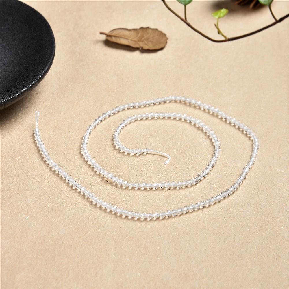 Strang Kugeln, Bergkristall, facettiert, 02mm (38cm) | Marco Schreier