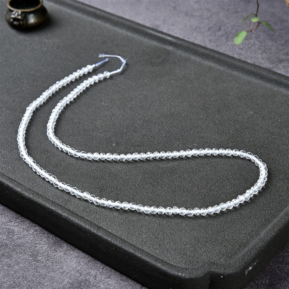 Filo di perline, Cristallo di rocca, sfaccettato, 03,5 mm (39 cm) | Marco Schreier