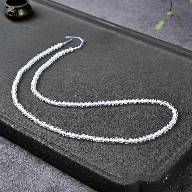 String Beads, Rock Crystal, faceted, 03,5mm (39cm) | Marco Schreier