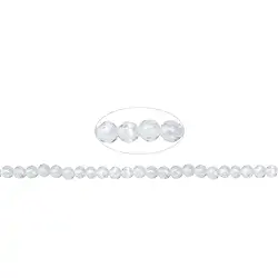 140350104820 Rang de colliers boules, Cristal de roche, à facettes, 03,5mm (39cm) | Marco Schreier