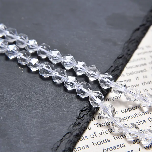 Rang de collier boules, Cristal de roche, facetté (Starcut), 05-06mm (39cm) | Marco Schreier