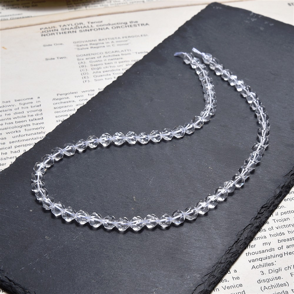 String Beads, Rock Crystal, faceted (Starcut), 05-06mm (39cm) | Marco Schreier