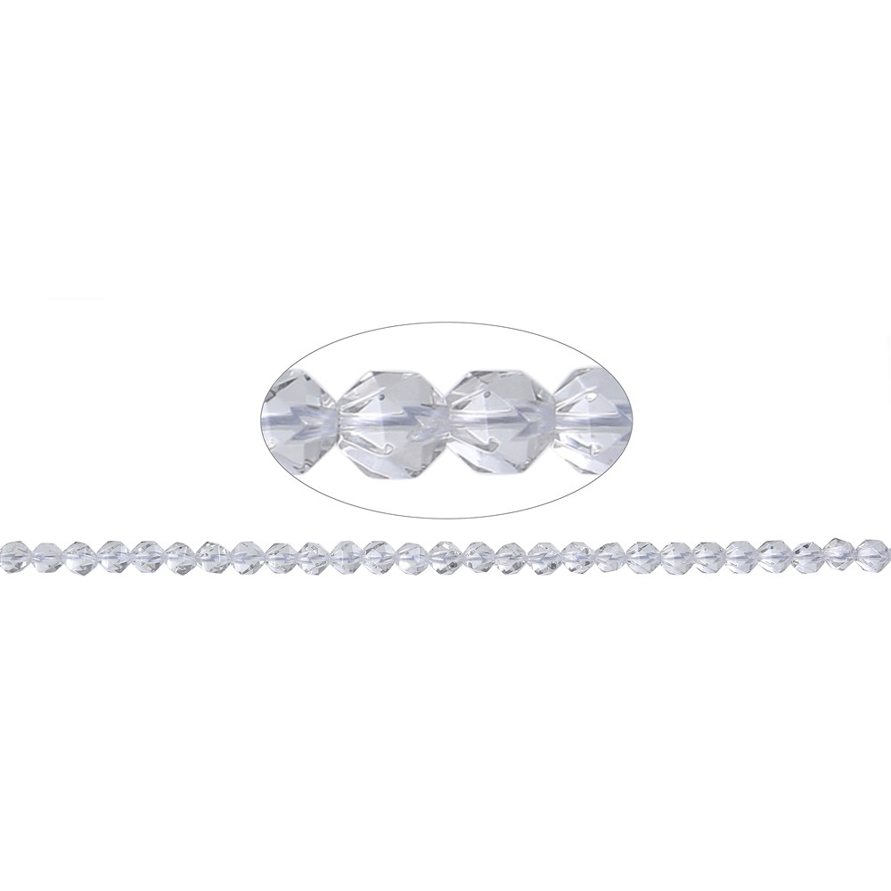 String Beads, Rock Crystal, faceted (Starcut), 05-06mm (39cm) | Marco Schreier